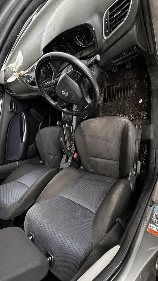 Car interior before detailing